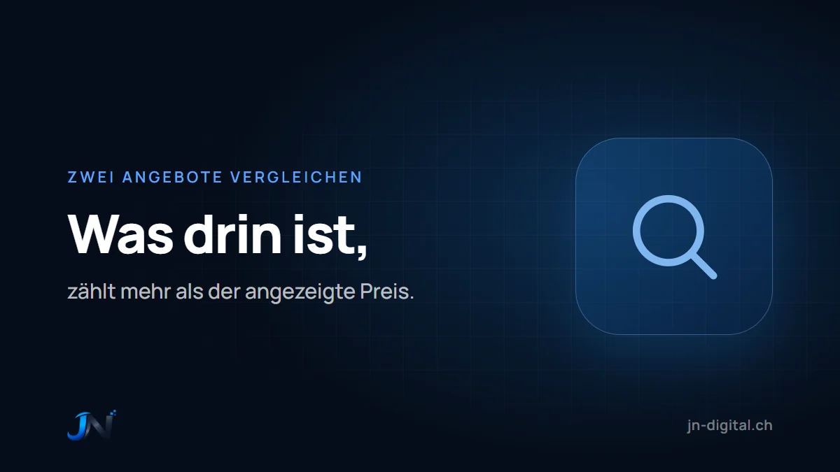 Offerte für eine Webseite in der Schweiz – Vergleich zwischen Webagentur und Baukasten