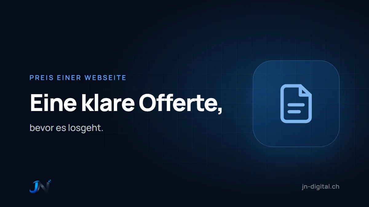 Preis einer Webseite in der Schweiz – Budget und transparente Offerte für KMU