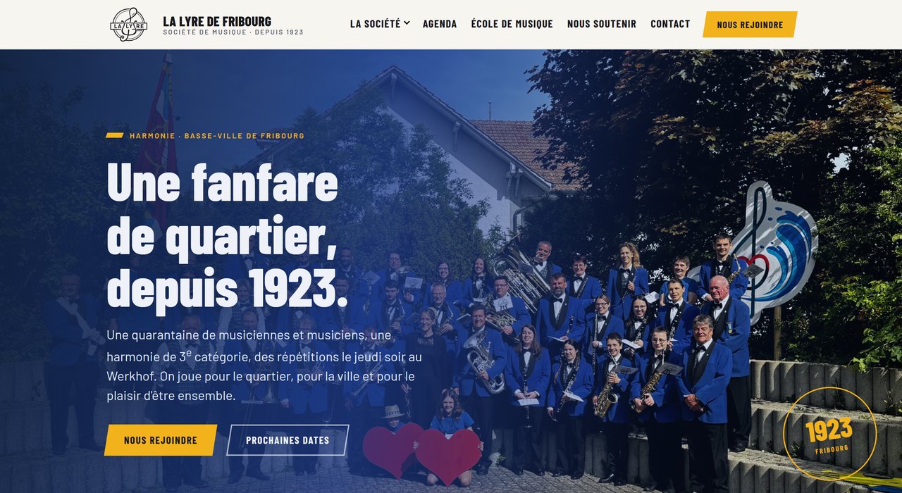 Site de La Lyre de Fribourg &mdash; r&eacute;alis&eacute; par JN Solutions Digitales